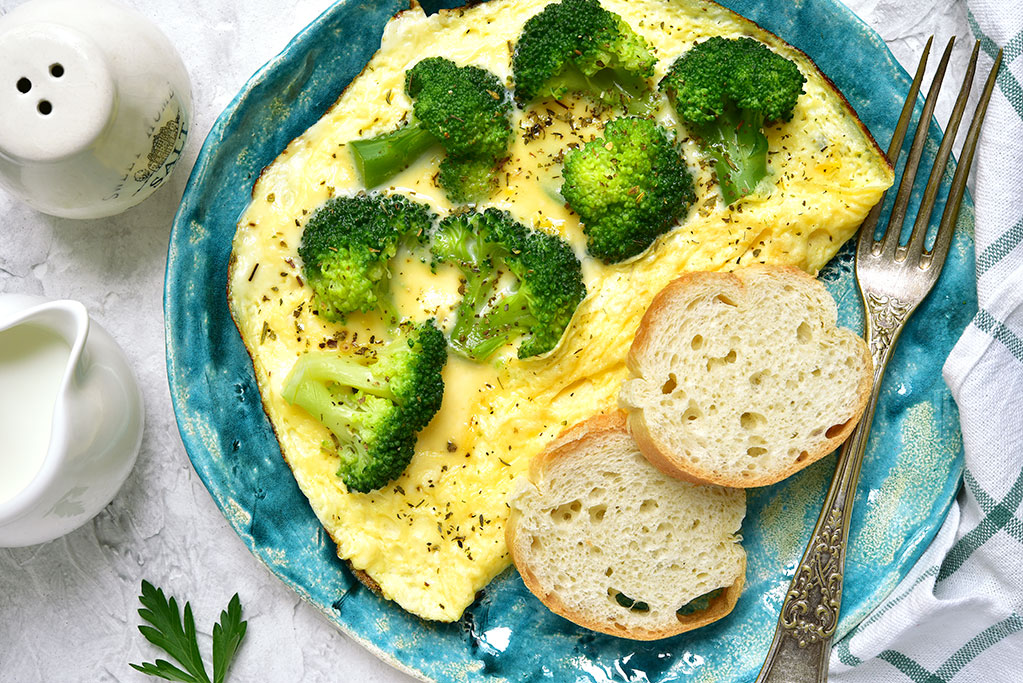 Una tortilla de brócoli puede ser un desayuno perfecto.