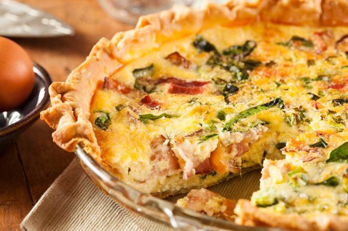 La quiche lorraine también es una buena idea para incluir verduras.